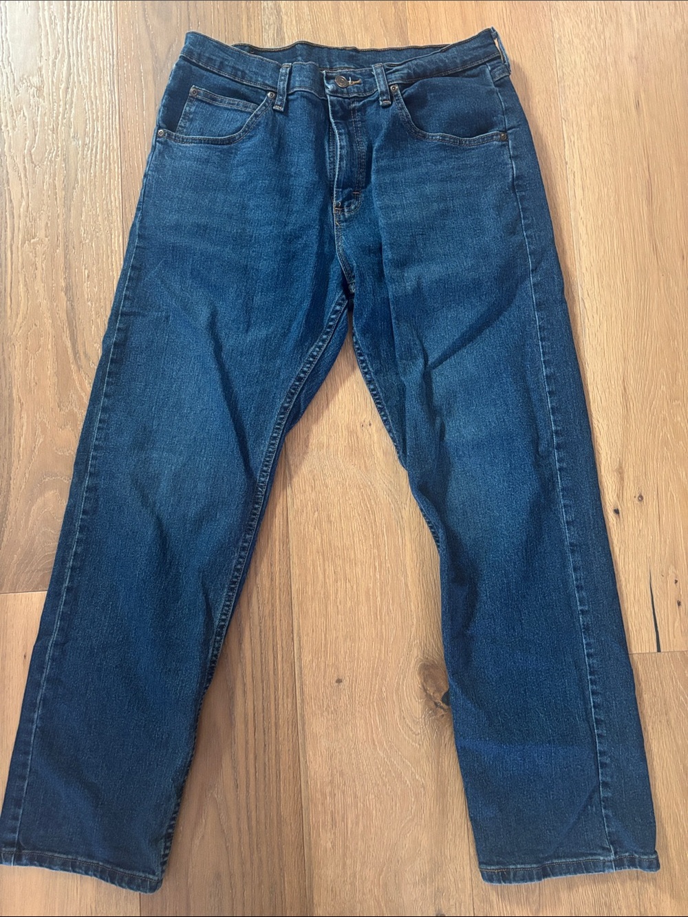 Wrangler Men's Straight Leg Dark Blue Jeans